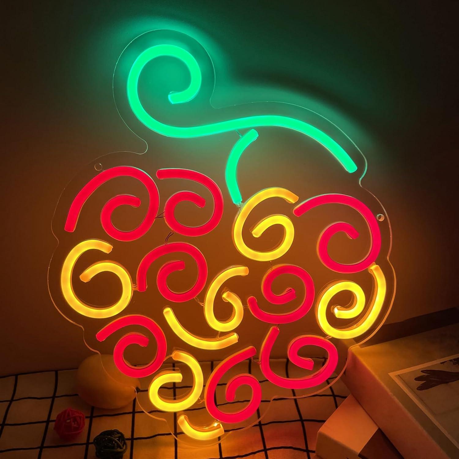 Led Lighting Wall Decor - Cyber Fruit Neon Sign USB Dimmable