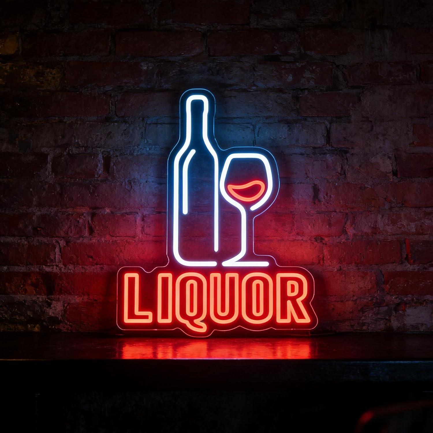 Led Lighting Wall Decor - Liquor Neon Sign USB Dimmable LED