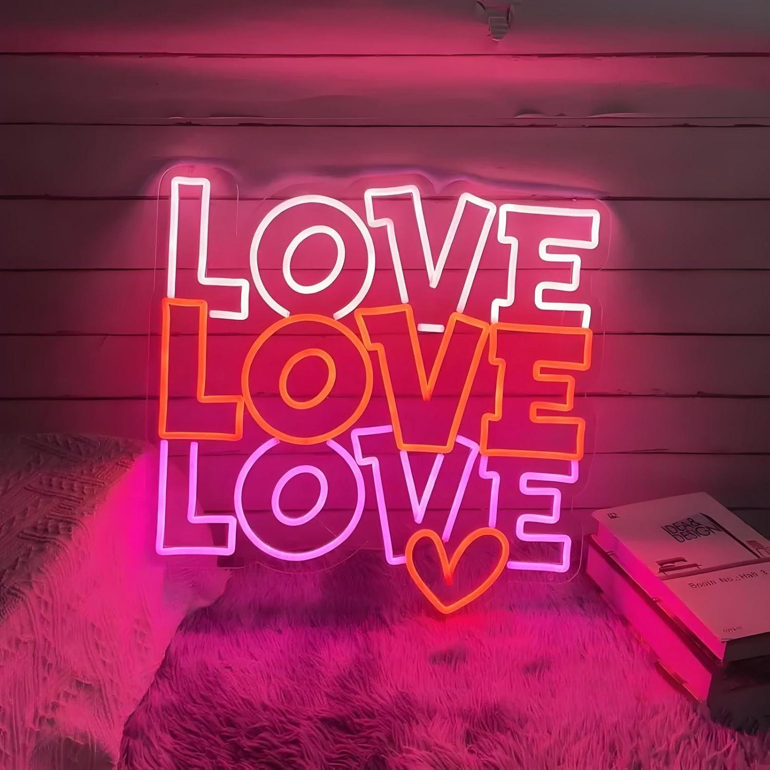 Led Lighting Wall Decor - Love Neon Sign USB Dimmable LED