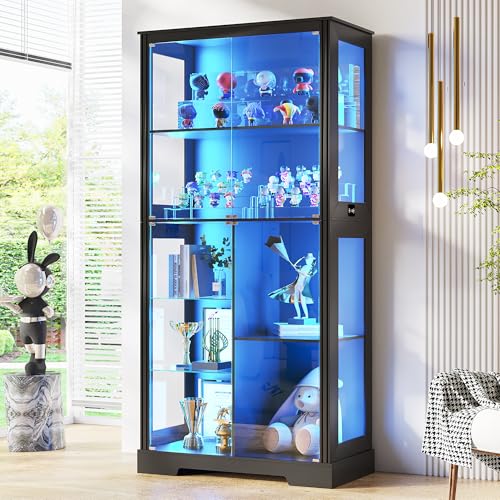 Lighting & Home Decor Studio Photos - 71” Glass Display Cabinet with RGB
