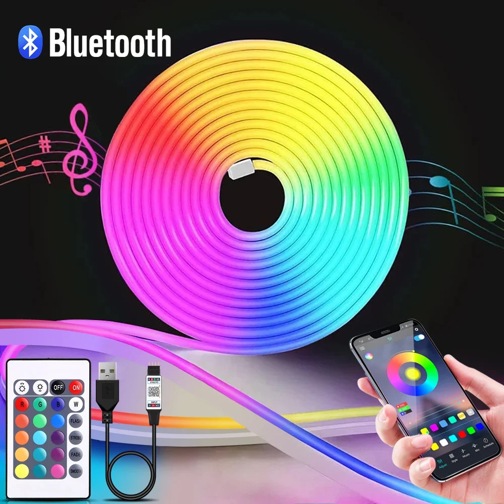 Home Lighting And Decor - 1-5m RGB LED Neon Strip Light