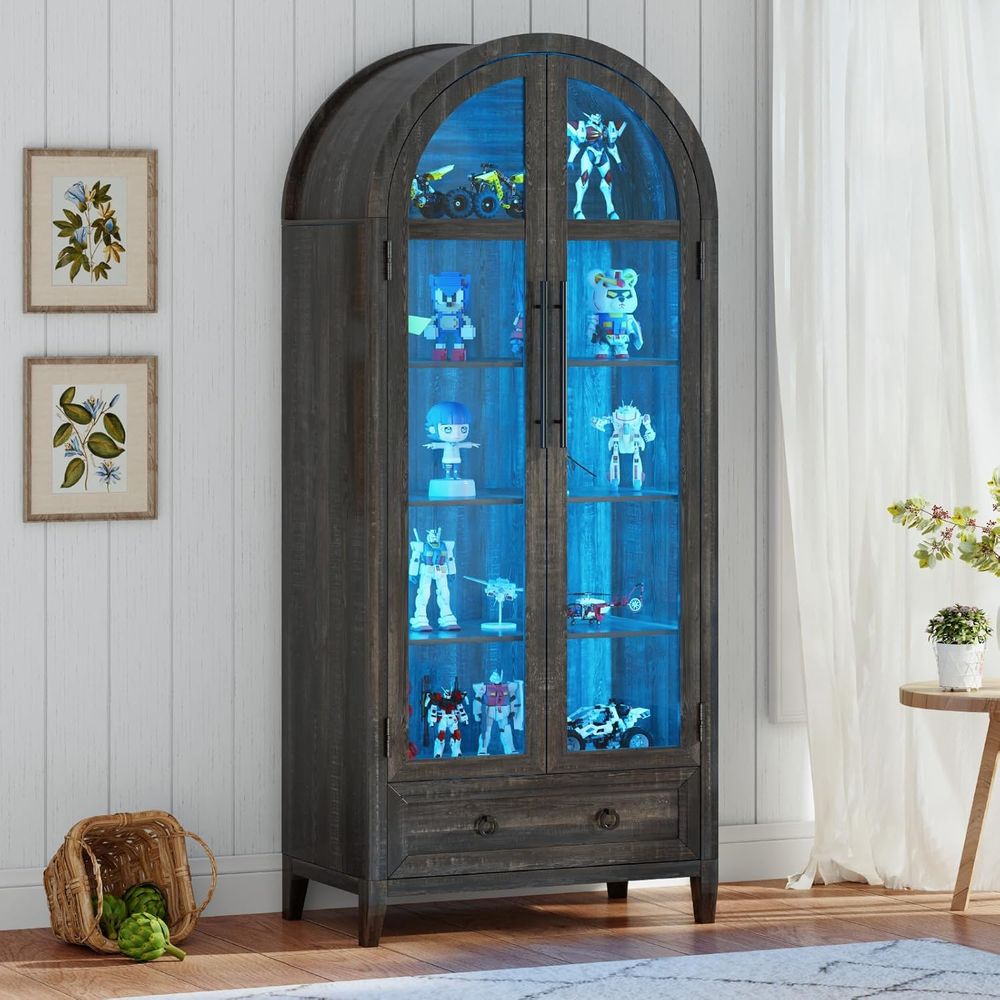 73 Arched Glass Display Cabine - огляд і ціна Lighting & Home Decor Studio Photos