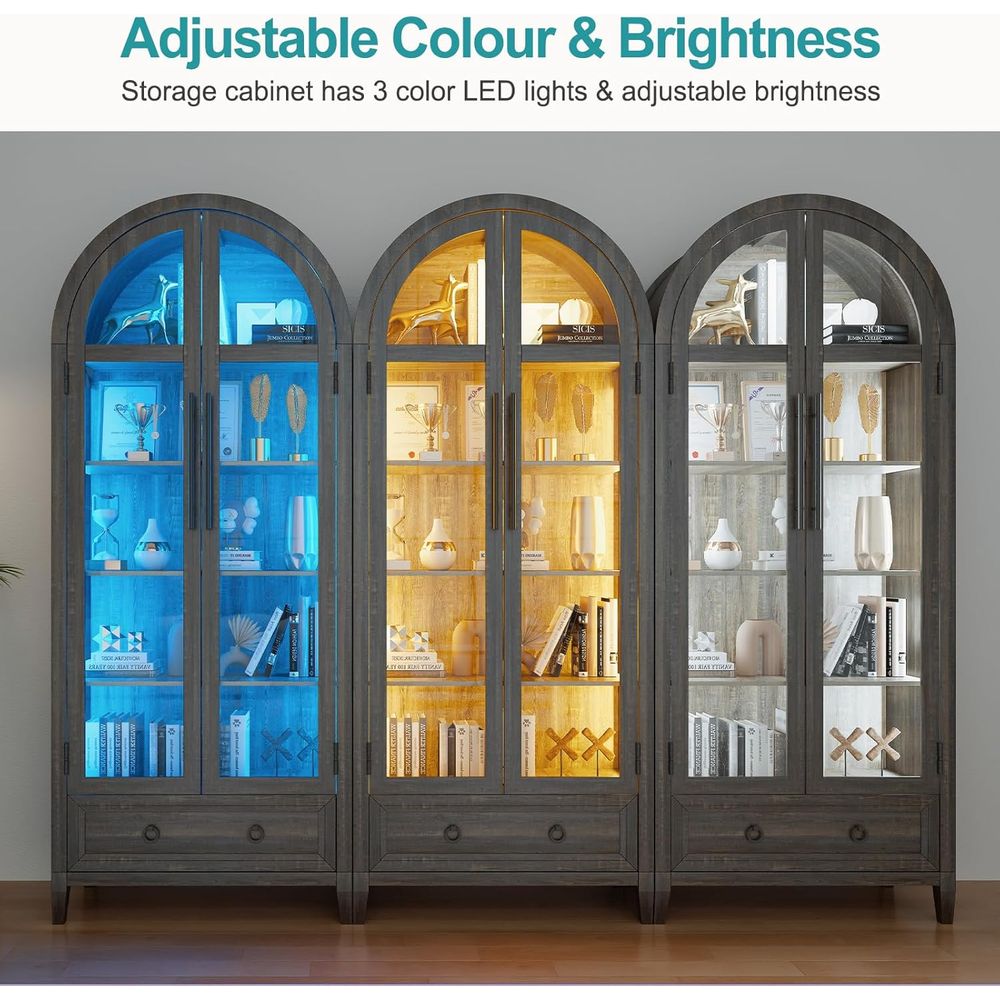 73 Arched Glass Display Cabine - огляд і ціна Lighting & Home Decor Studio Photos