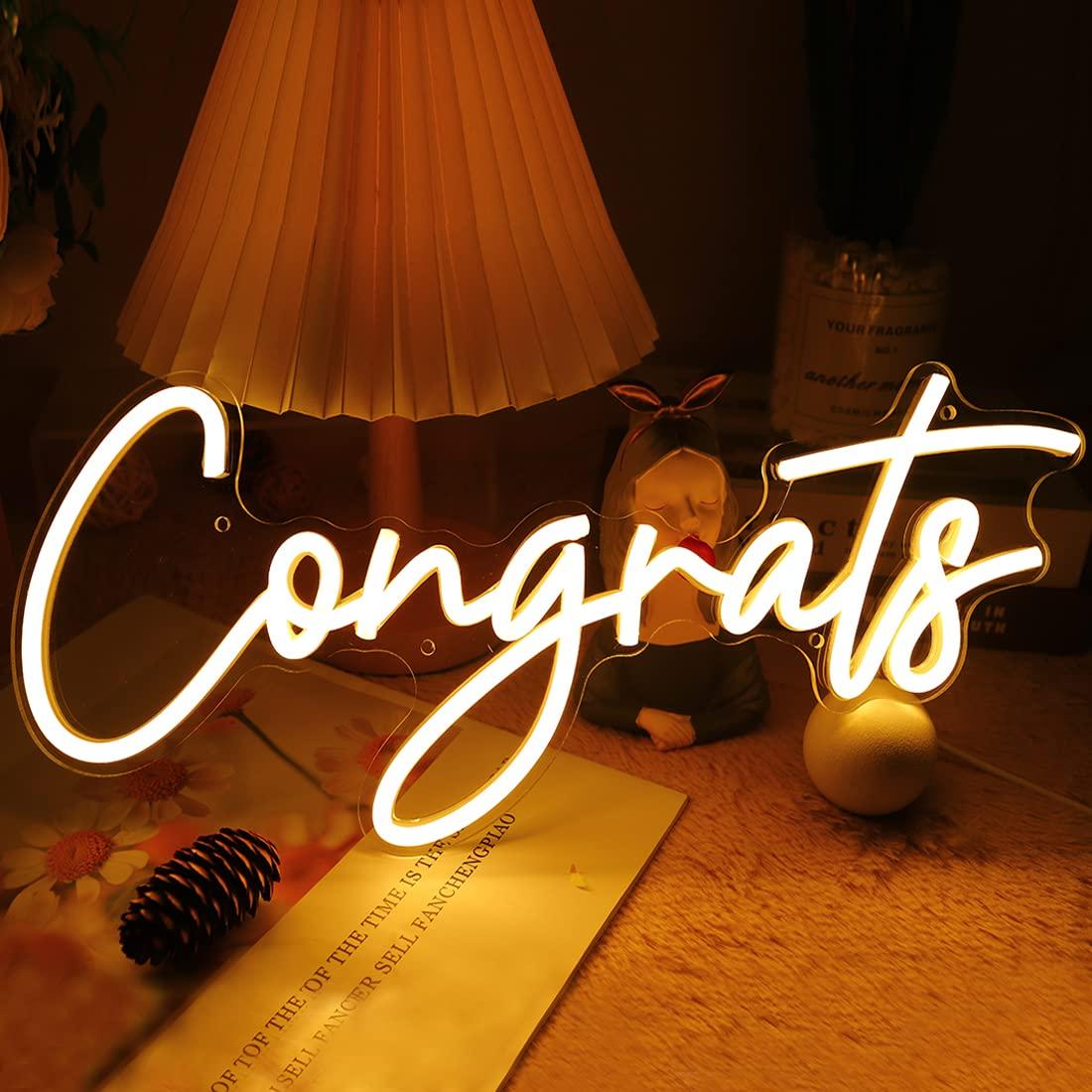 Congrats Neon Sign USB Dimmabl - огляд і ціна Led Lighting Wall Decor