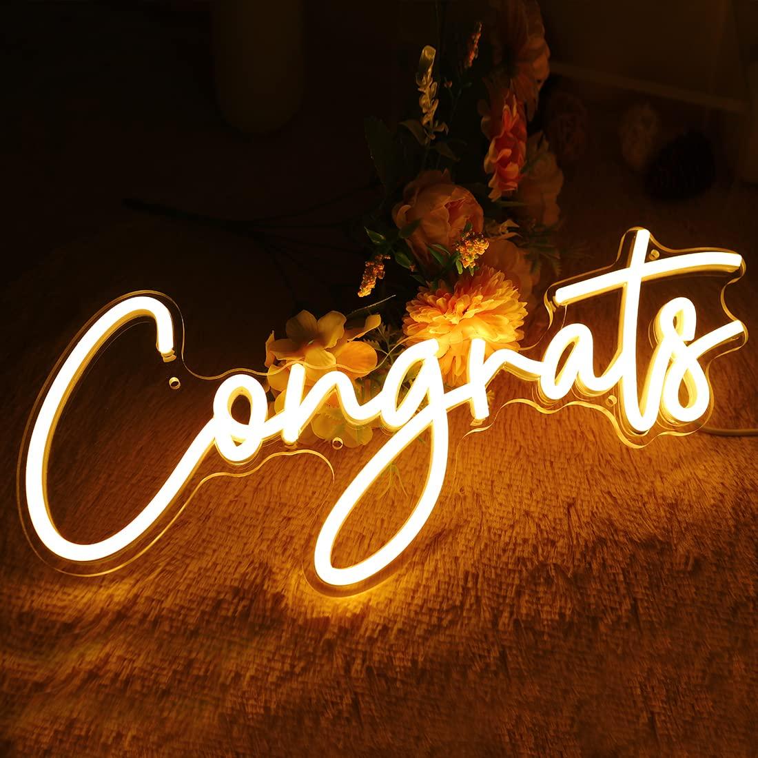 Congrats Neon Sign USB Dimmabl - огляд і ціна Led Lighting Wall Decor