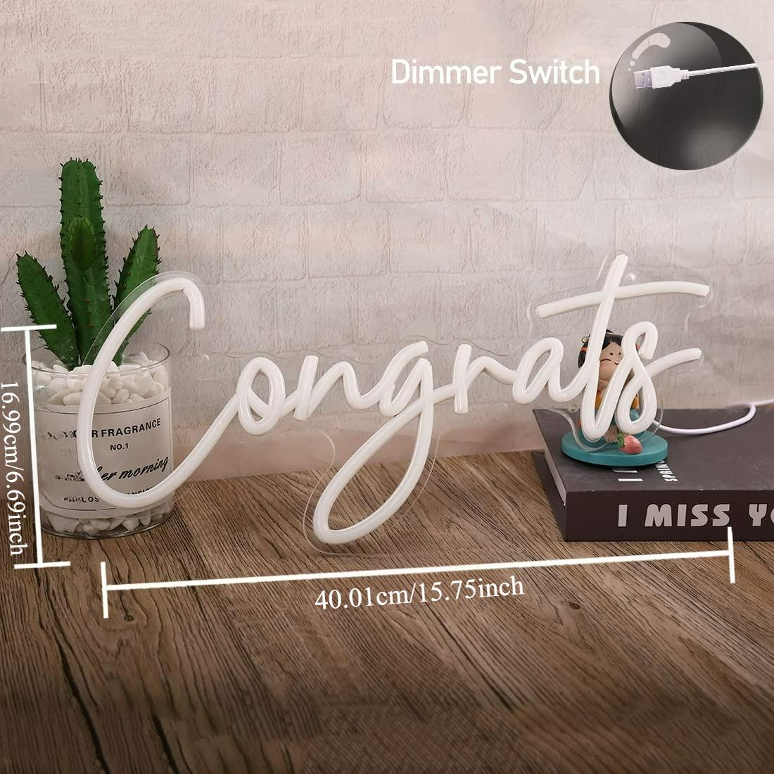 Congrats Neon Sign USB Dimmabl - огляд і ціна Led Lighting Wall Decor