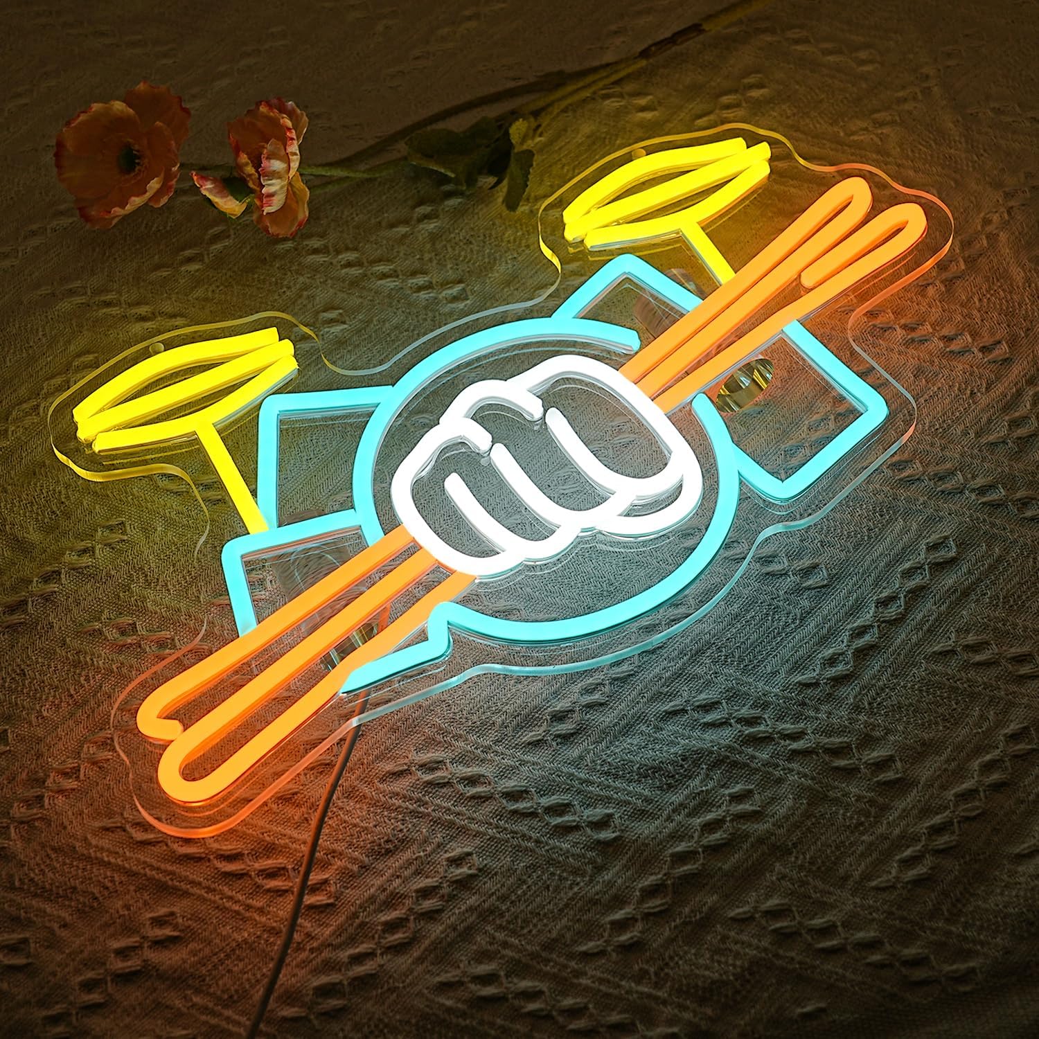 Drum Set Neon Sign USB Powered - огляд і ціна Led Lighting Wall Decor