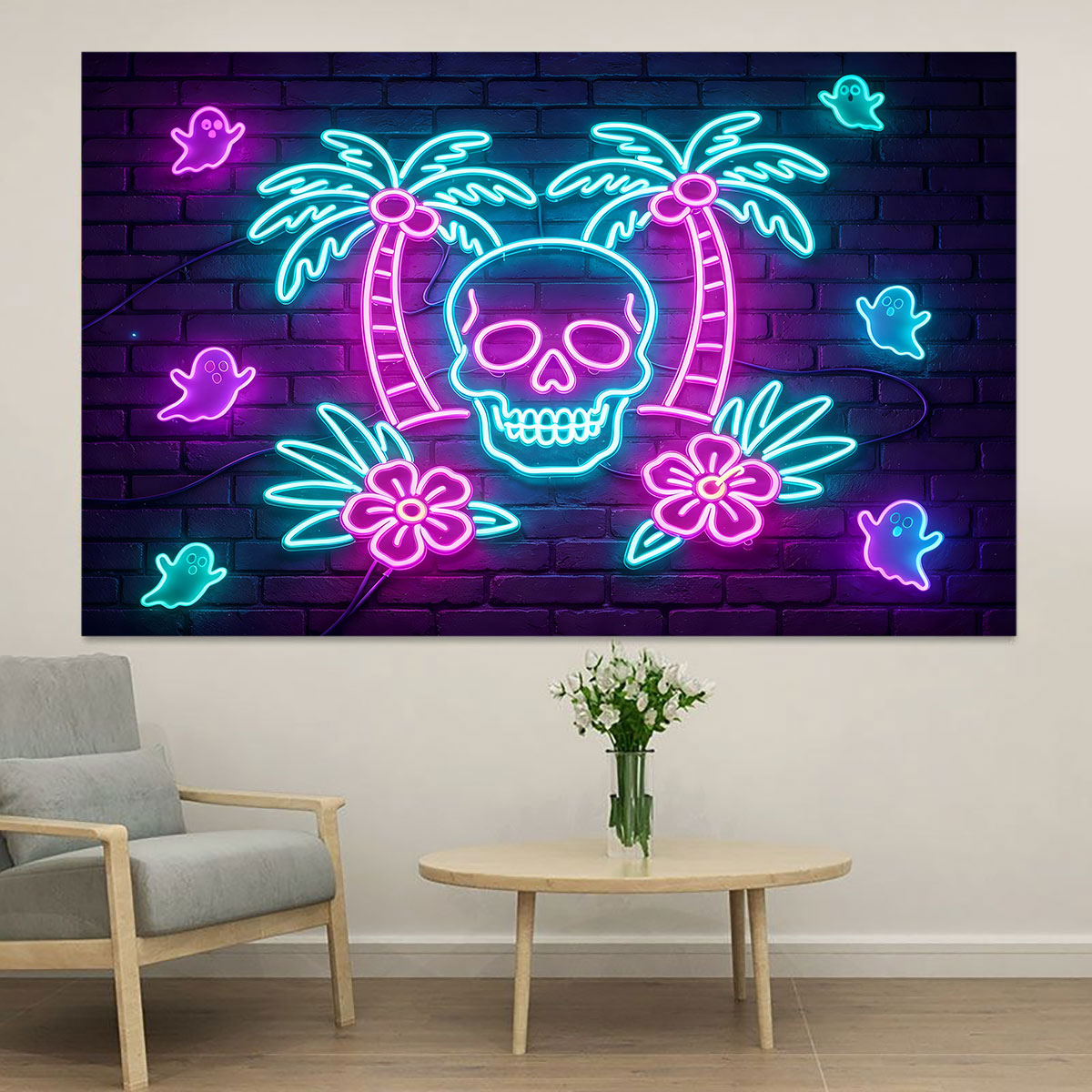Neon Light Wall Sticker Palm T - огляд і ціна Wall Decor Lighting Tree