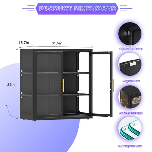 Display Cabinet with Glass Doo - огляд і ціна Lighting & Home Decor Studio Photos
