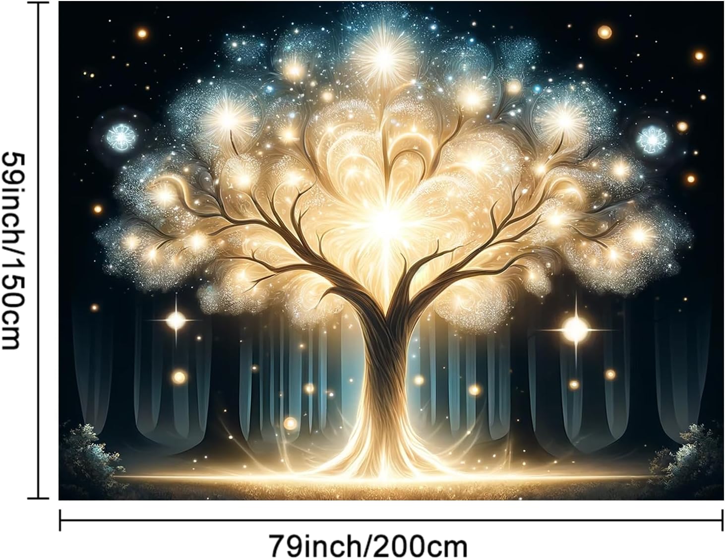 Glowing Spirit Tree UV Black L - огляд і ціна Wall Decor Lighting Tree