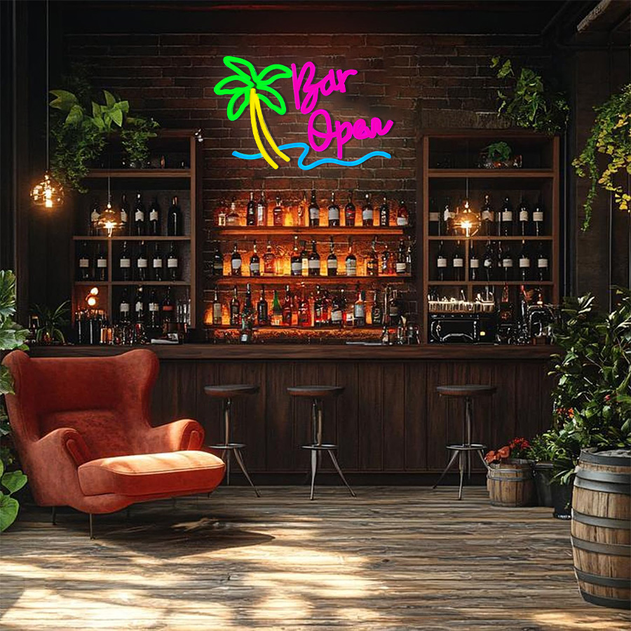Bar Open Sign for Business, Ne - огляд і ціна Wall Decor Lighting Tree