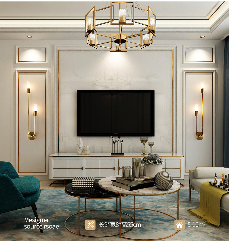 Retro Background Living Room A - огляд і ціна Led Lighting Wall Decor