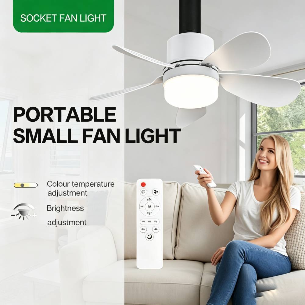 Socket Fan Light with Remote,  - огляд і ціна Home Lighting And Decor