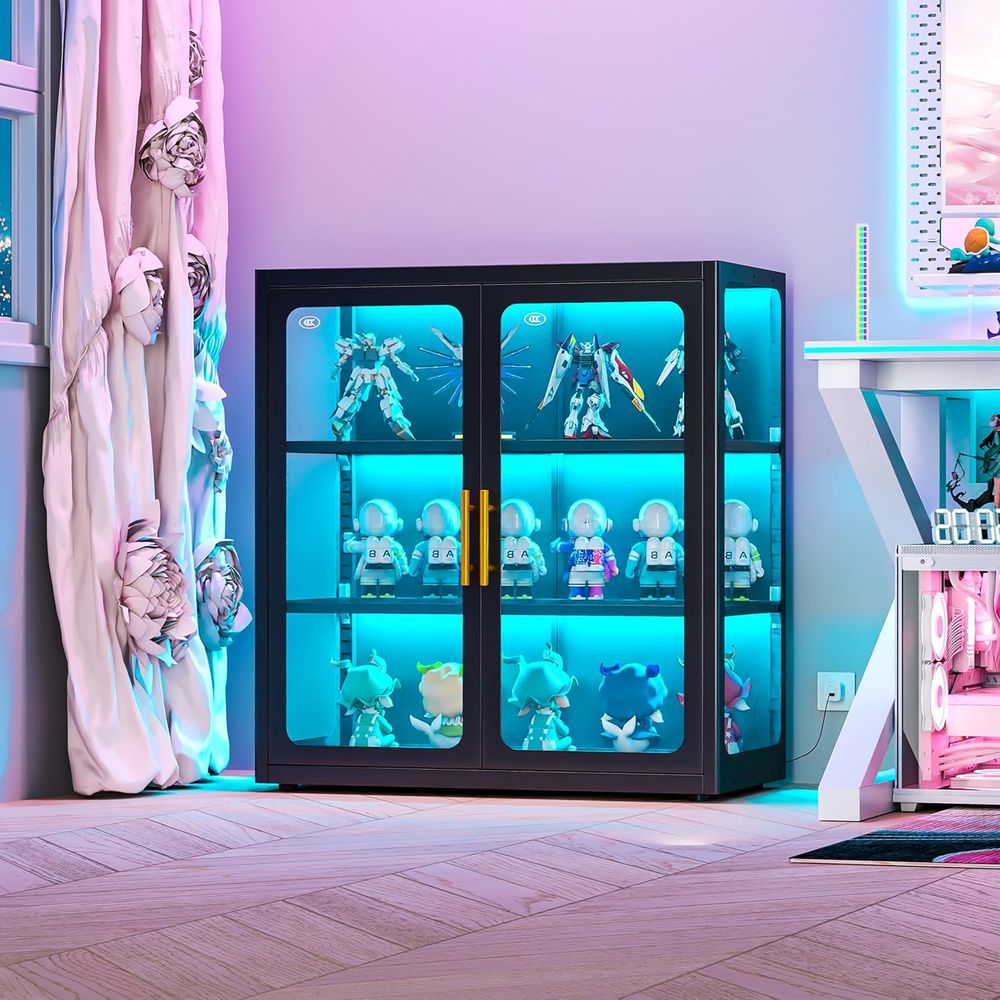 34 Tall Glass Door Display Cab - огляд і ціна Lighting & Home Decor Studio Photos