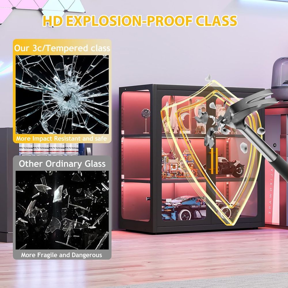 34 Tall Glass Door Display Cab - огляд і ціна Lighting & Home Decor Studio Photos