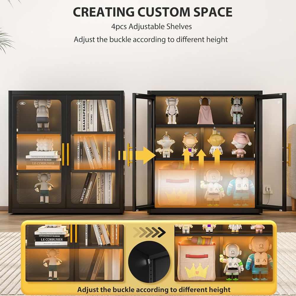 34 Tall Glass Door Display Cab - огляд і ціна Lighting & Home Decor Studio Photos