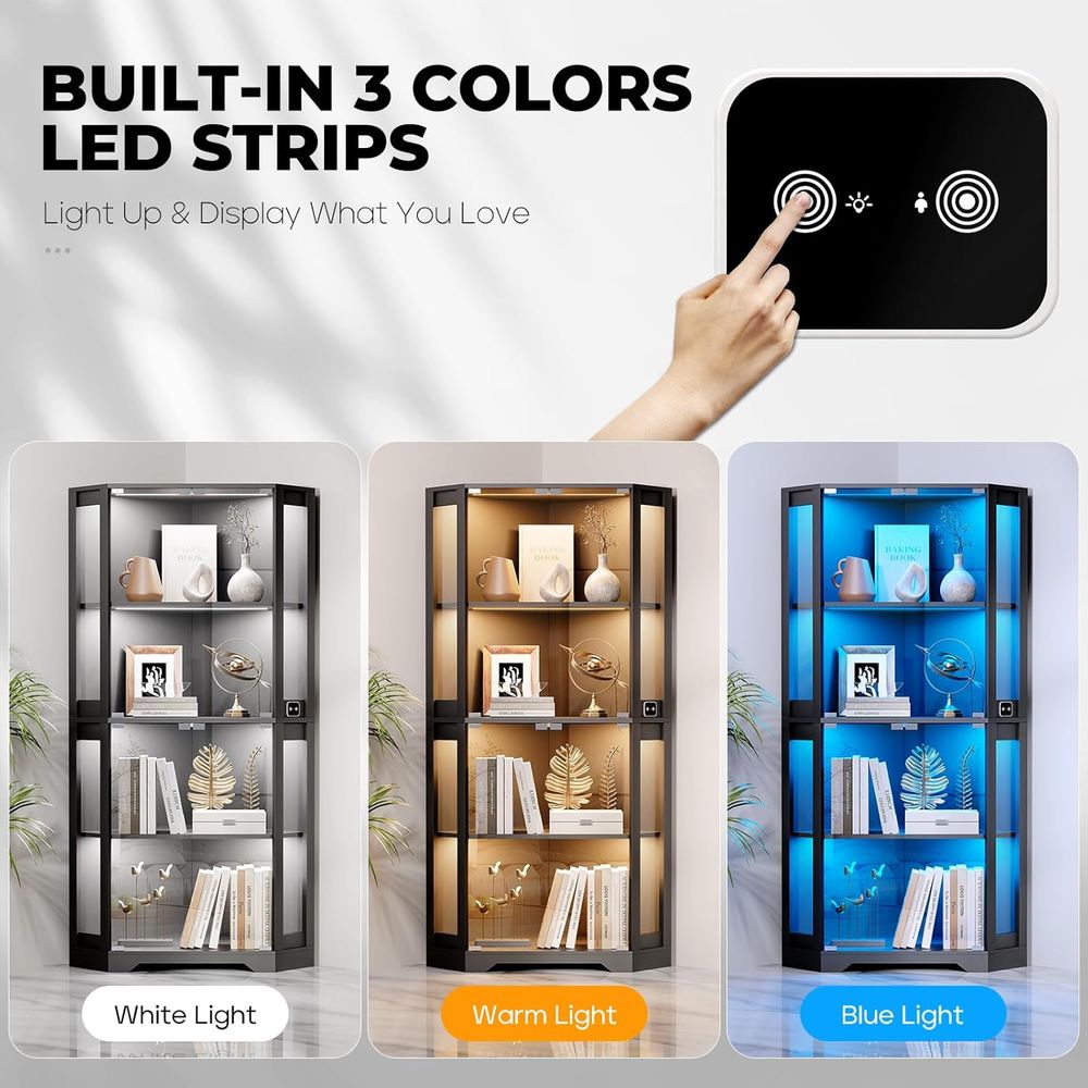 65 Illuminated Glass Display C - огляд і ціна Lighting & Home Decor Studio Photos