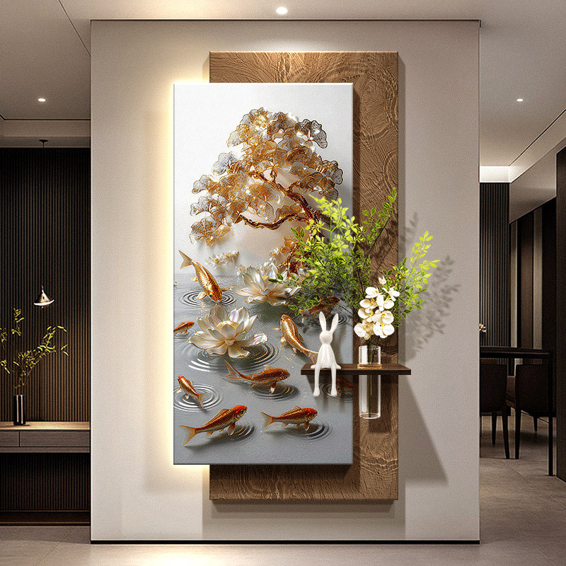 Nine Fish Gathering Wealth Pic - огляд і ціна Wall Decor Lighting Tree
