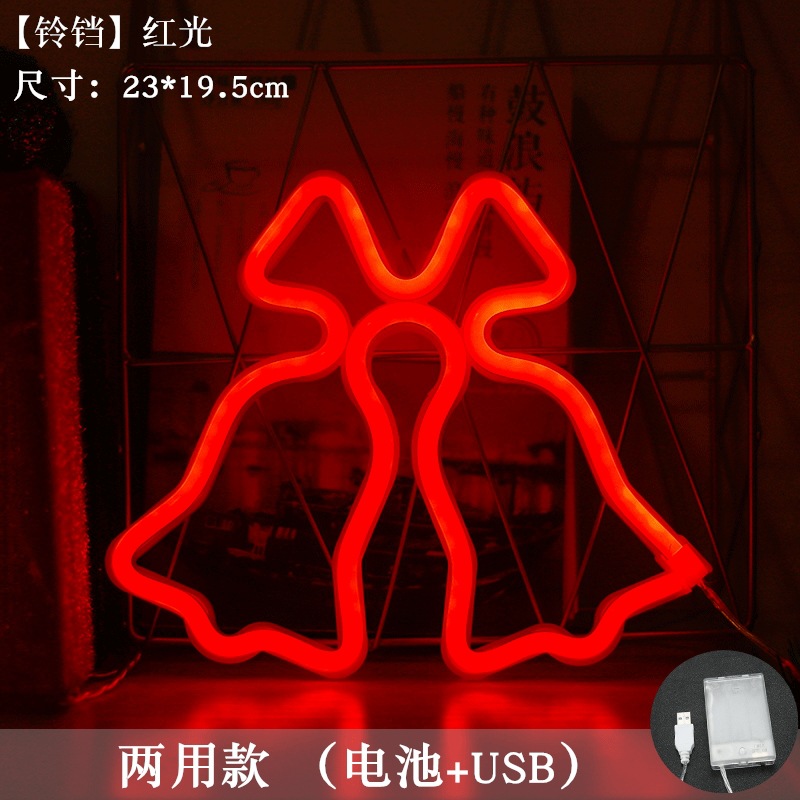 Christmas Bell Neon Led Sign M - огляд і ціна Wall Decor Lighting Tree