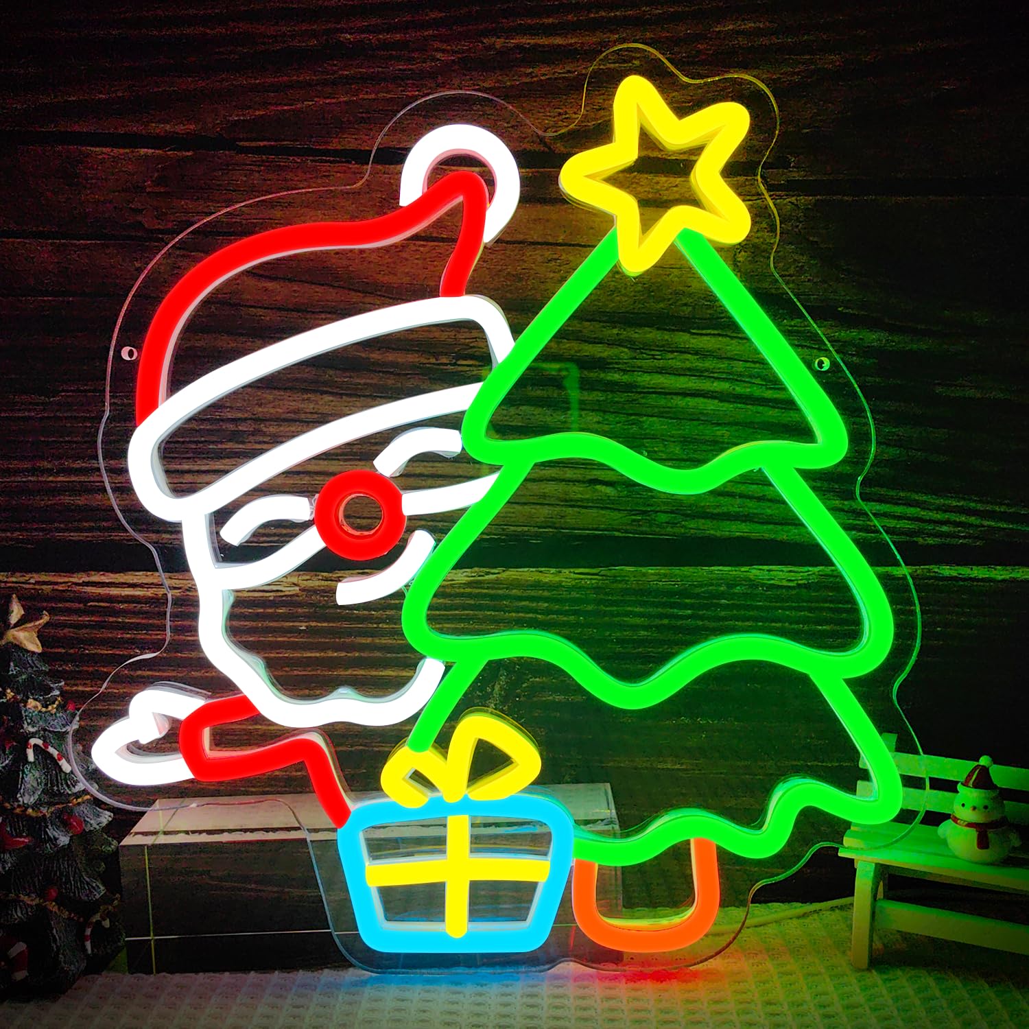 Santa Neon Sign for Wall Decor - огляд і ціна Wall Decor Lighting Tree