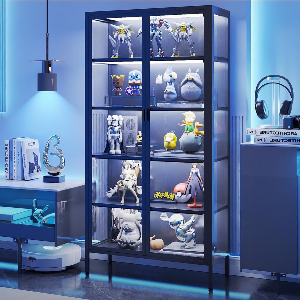 71 High Glass Display Cabinet  - огляд і ціна Lighting & Home Decor Studio Photos