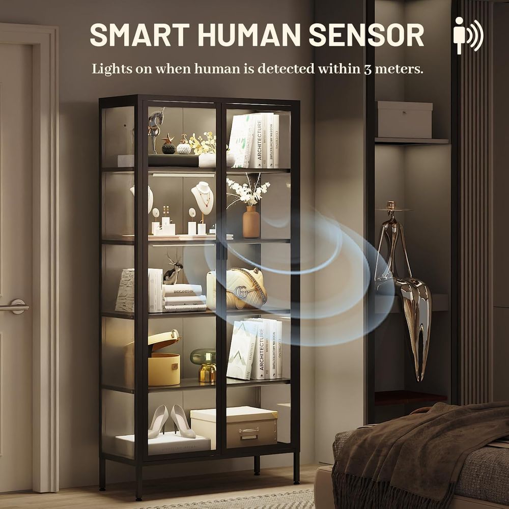 71 High Glass Display Cabinet  - огляд і ціна Lighting & Home Decor Studio Photos