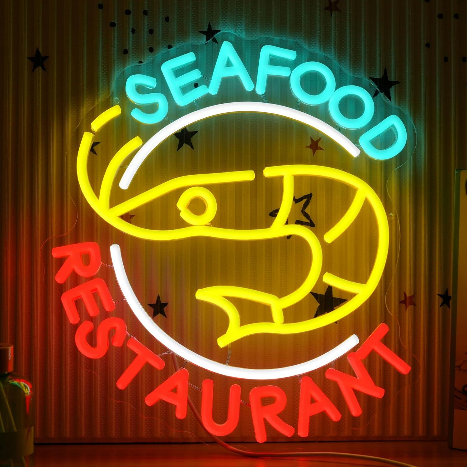 Seafood Restaurant Neon Sign D - огляд і ціна Led Lighting Wall Decor