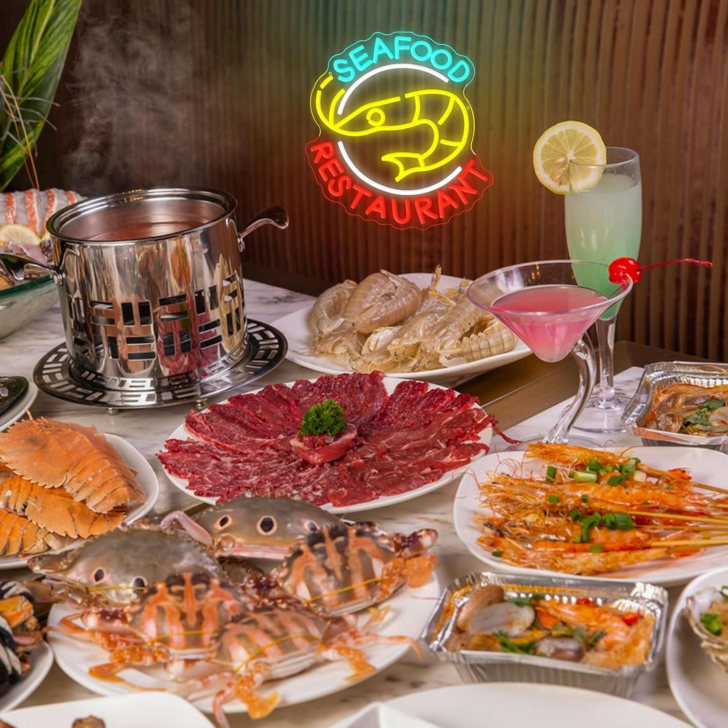 Seafood Restaurant Neon Sign D - огляд і ціна Led Lighting Wall Decor