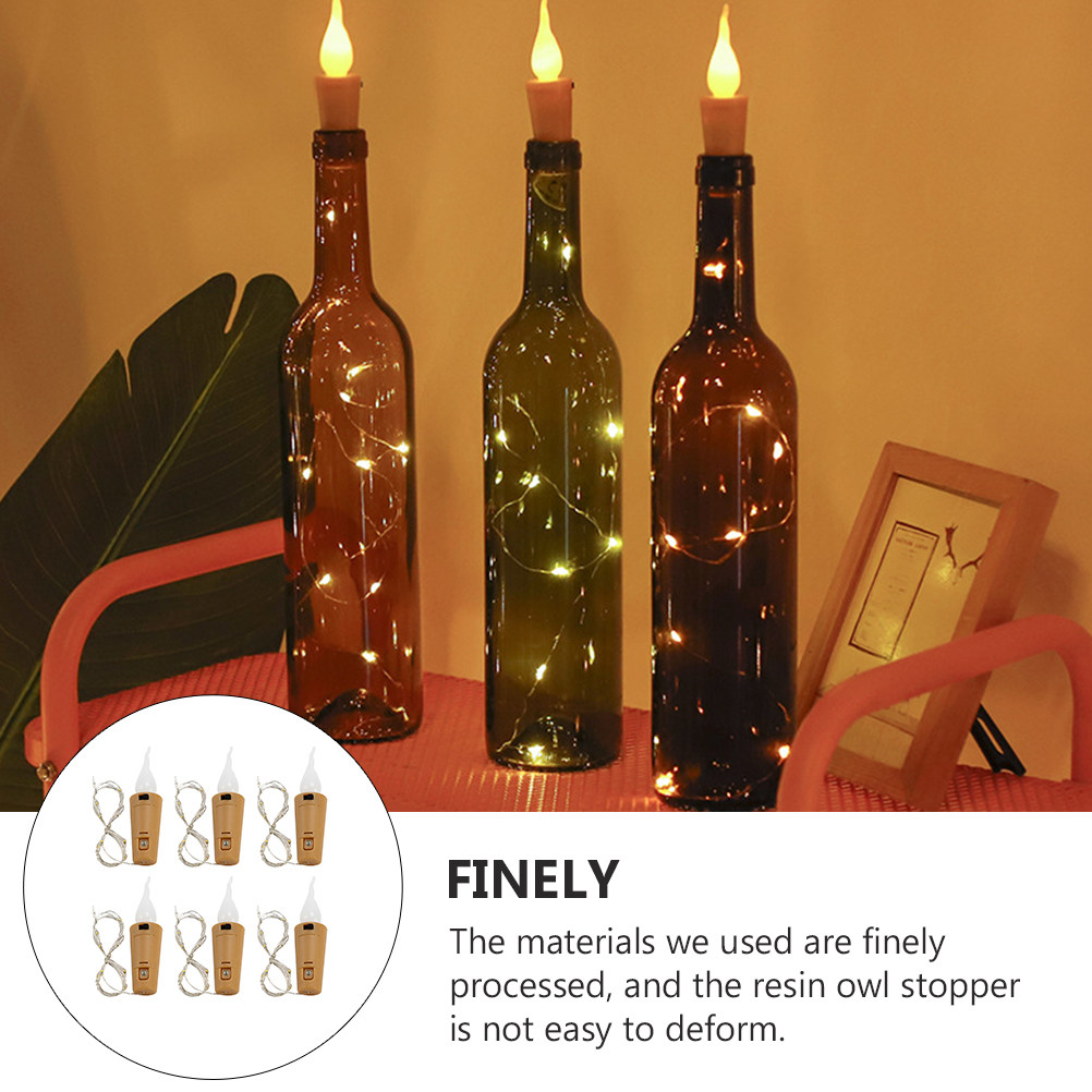 6Pcs Wine Bottle String Light  - огляд і ціна Decor Lighting Cork