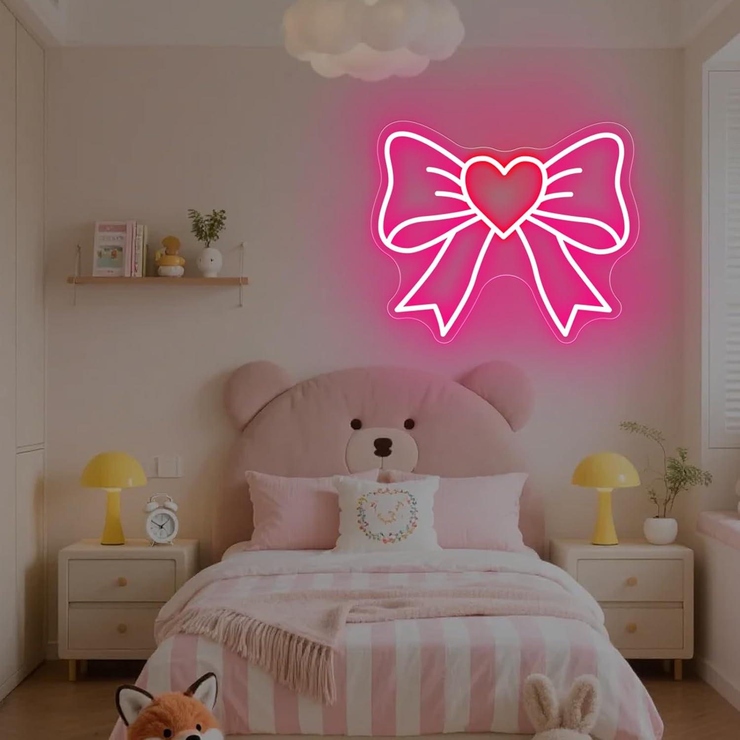 Bow Neon Signs USB Dimmable LE - огляд і ціна Led Lighting Wall Decor