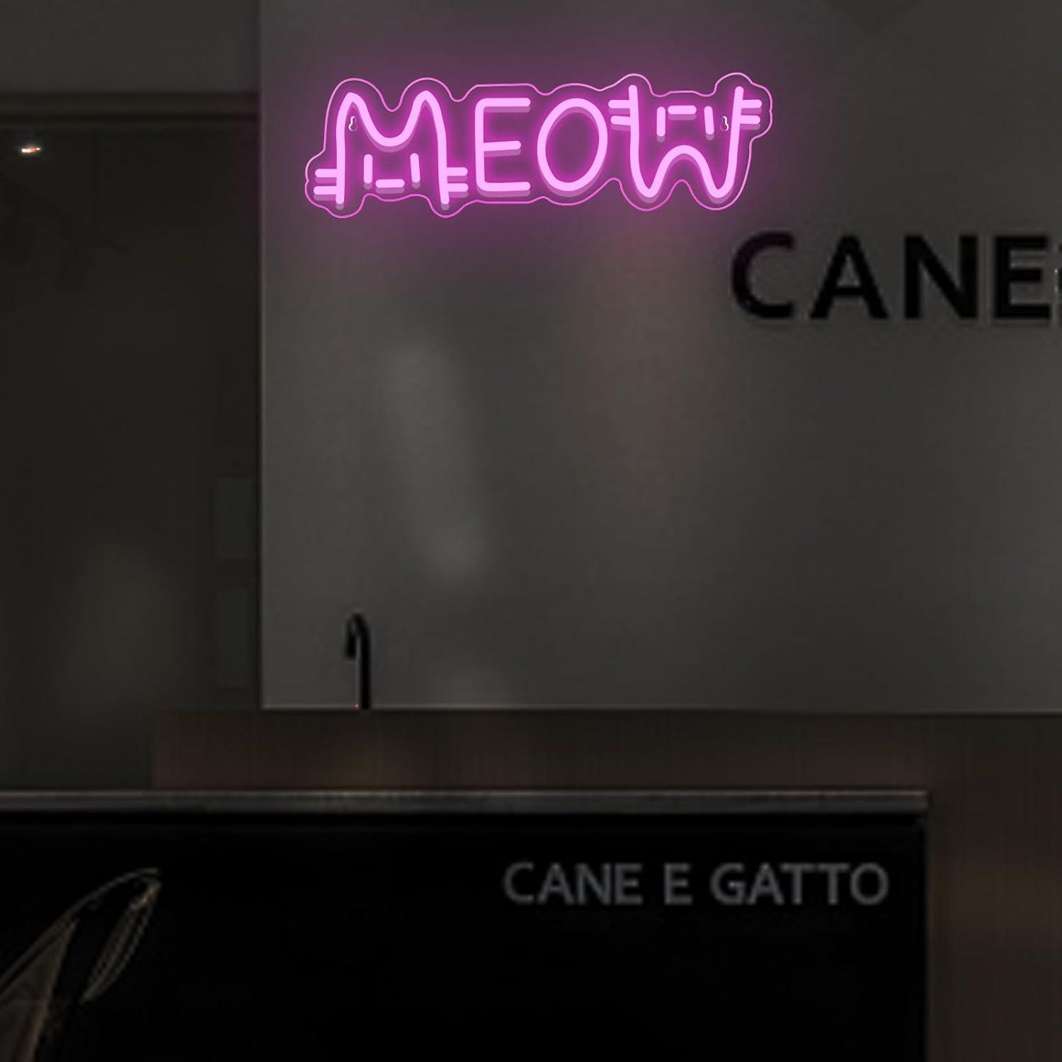 Meow Neon Sign Cat USB Powered - огляд і ціна Home Lighting And Decor