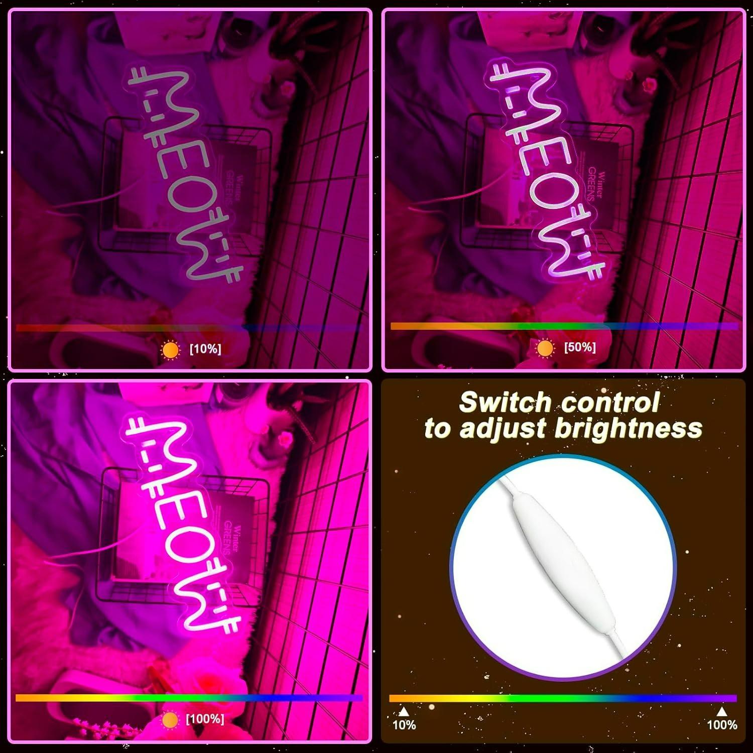 Meow Neon Sign Cat USB Powered - огляд і ціна Home Lighting And Decor