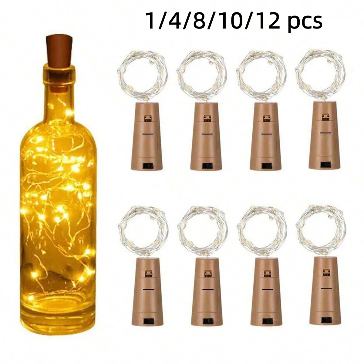 10/12 Pack Bottle Lights with  - огляд і ціна Decor Lighting Cork