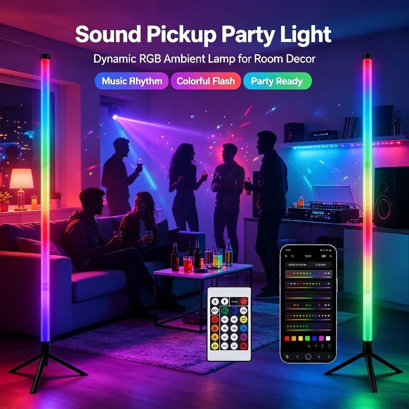 2PCS 120CM RGB Floor Lamp, Sou - огляд і ціна Home Lighting And Decor