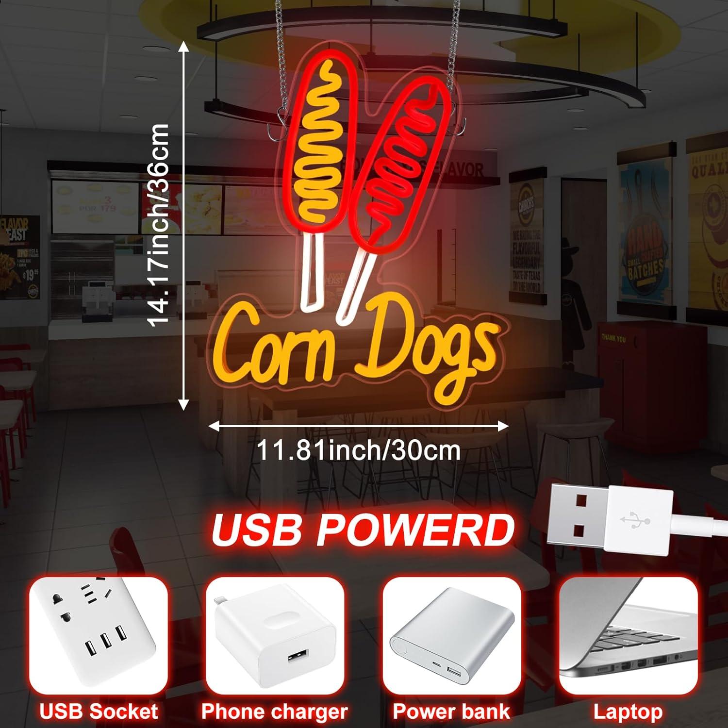 Corn Dog Neon Sign Snack USB D - огляд і ціна Led Lighting Wall Decor