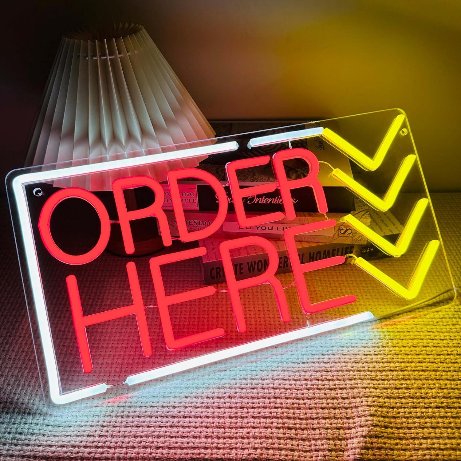 Order Here Neon Sign USB Dimma - огляд і ціна Led Lighting Wall Decor