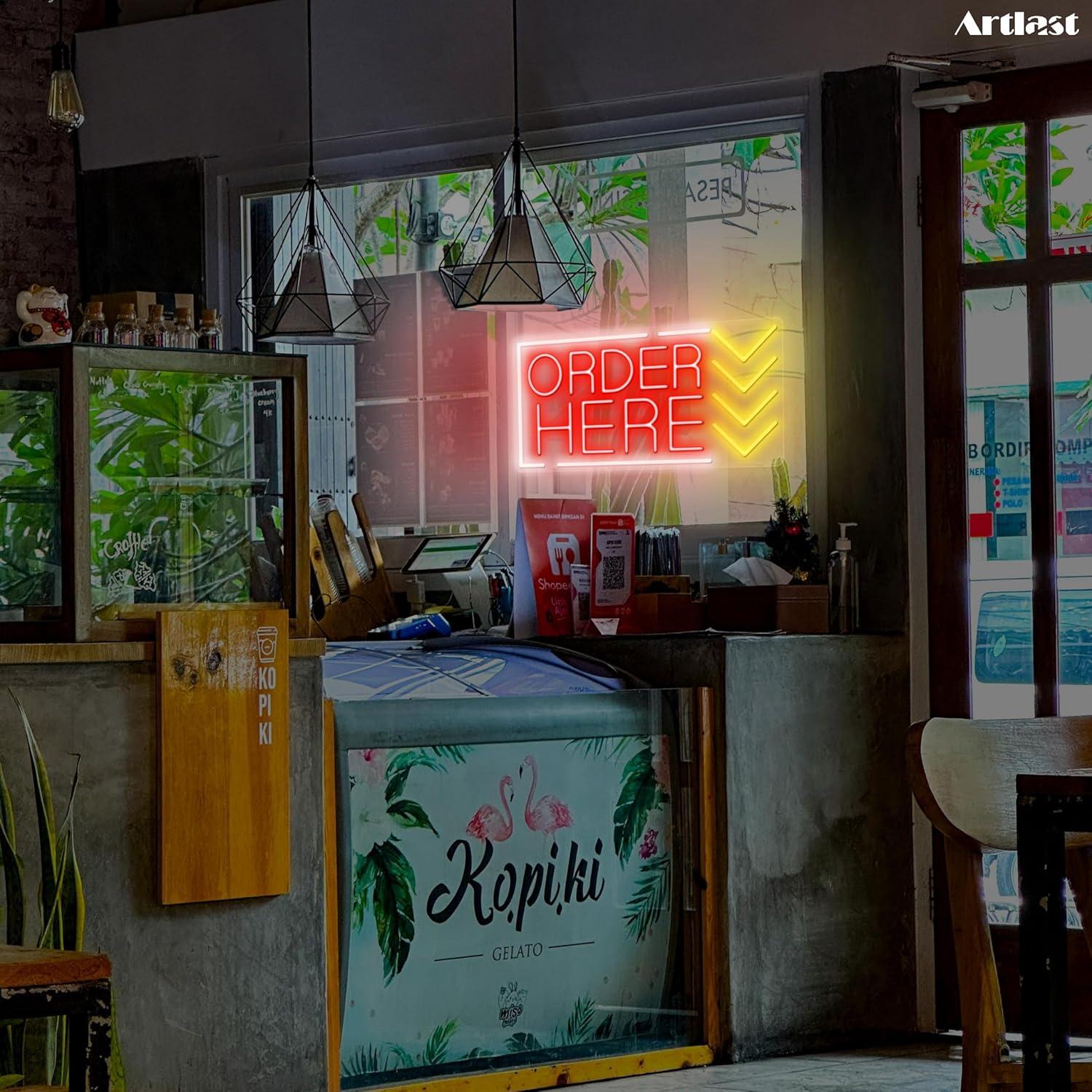 Order Here Neon Sign USB Dimma - огляд і ціна Led Lighting Wall Decor