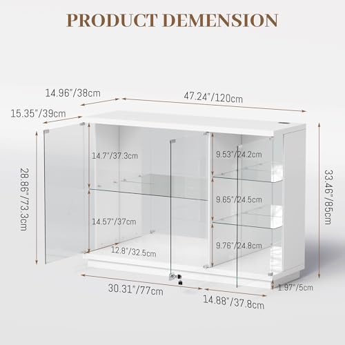 Glass Display Cabinet with Loc - огляд і ціна Lighting & Home Decor Studio Photos