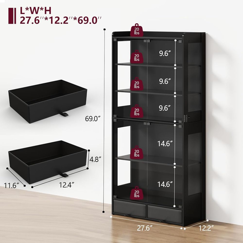 69 Tall Black LED Lighted 5-Ti - огляд і ціна Lighting & Home Decor Studio Photos