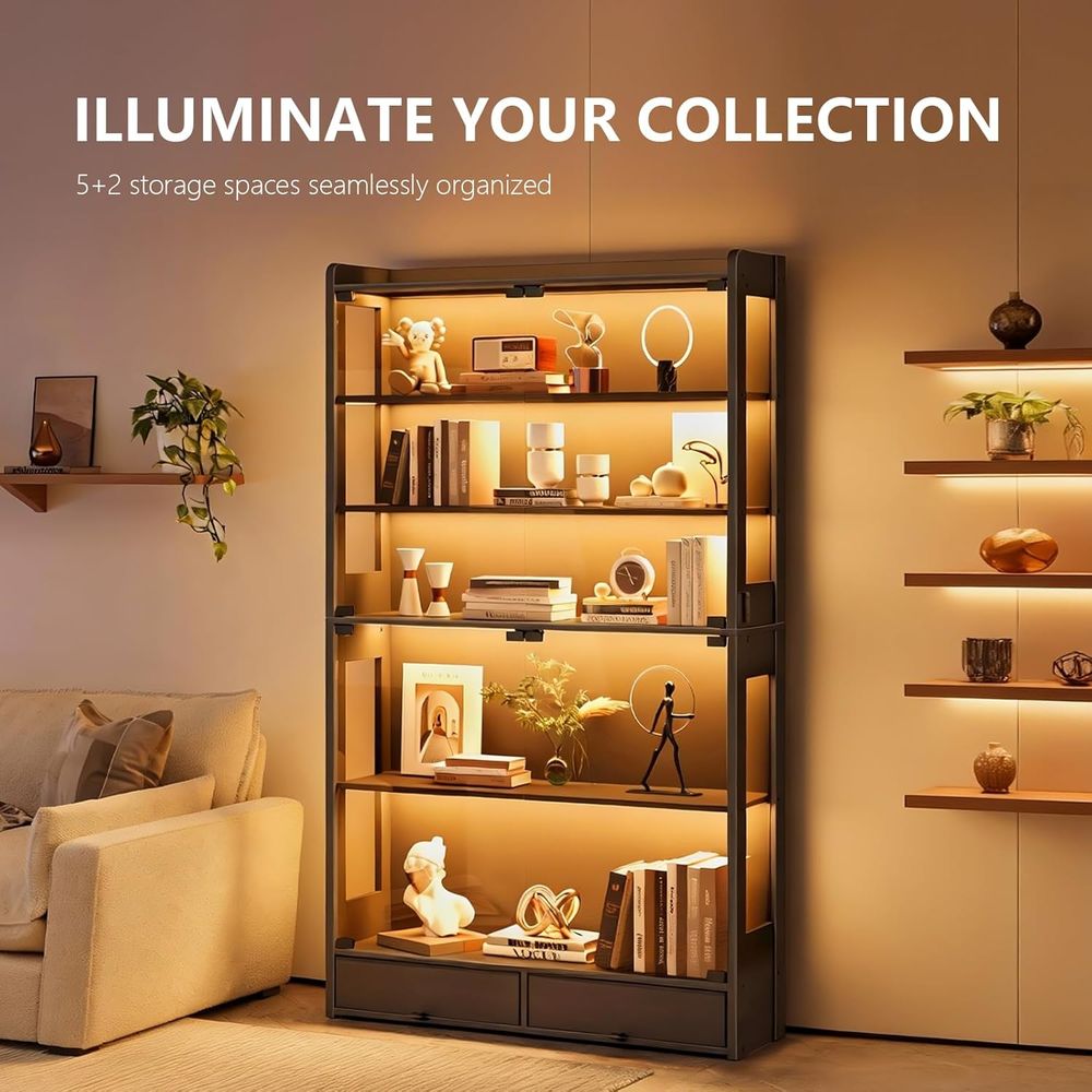 69 Tall Black LED Lighted 5-Ti - огляд і ціна Lighting & Home Decor Studio Photos